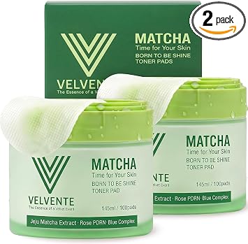 Matcha PDRN Almohadillas de tóner coreanas, poros y enrojecimiento