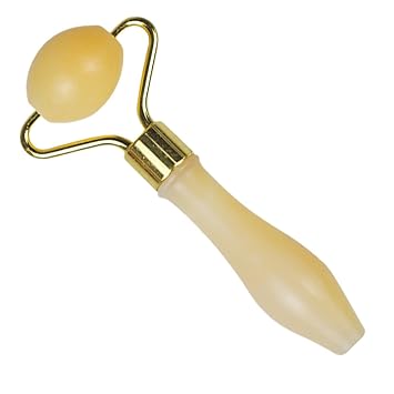 Yellow Jade Face Roller and Eye Massage Roller for Skin Care