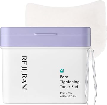 REJURAN® Almohadillas de tóner para apretar poros, 60 unidades, PDRx® 3% con DOT™ c-PDRN y AHA BHA PHA para el cuidado de los poros y una piel de aspecto más suave, cuidado de la piel coreano