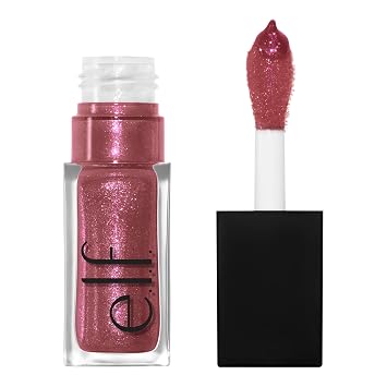 e.l.f. Aceite Labial Glow Reviver, Nutritivo e Hidratante con Acabado de Brillo Alto y Toque de Color Transparente, Aroma a Menta, Sin Pegamento, Vegano y Libre de Crueldad, Vino Divino