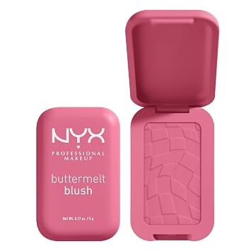 NYX PROFESSIONAL MAKEUP Rubor en polvo Buttermelt, resistente a la decoloración y a la transferencia, hasta 12 horas de uso de maquillaje, fórmula vegana, para The Butta