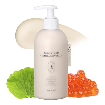 HEVEBLUE Salmon Fruity Centella Body Cream - Piel sensible, picazón, cuidado de la piel coreano, cuidado del cuerpo, hipoalergénico, fragancia sin alérgenos, PDRN, Salmón PDRN, Hidratante, K-Beauty