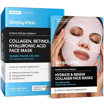 Máscara facial de colágeno - Retinol ácido hialurónico máscara hidratante