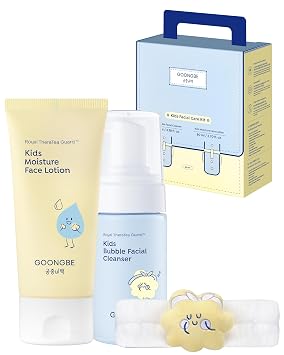 GOONGBE - Juego de jabón facial y loción facial para niños, rutina de 2