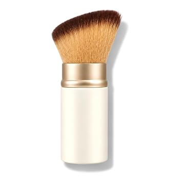 Brocha retráctil de base Kabuki en ángulo para base de cambio de color