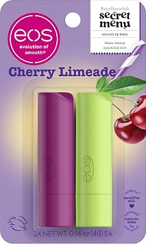 eos Flavor Lab Secret Menu Bálsamo labial – Cherry Limeade, edición limitada, hidratante, hidratante para labios secos, paquete variado, 0.14 onzas, paquete de 2