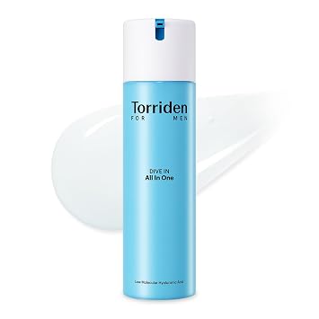 Torriden Sumérgete en para hombres todo en uno, 7.05 onzas líquidas, todo en uno para hidratación interior y cuidado del sebo, ácido hialurónico, pantenol, alantoína