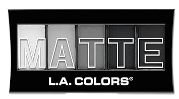 L.A. COLORS Sombra de ojos mate de 5 colores, encaje negro, 0.08 onzas