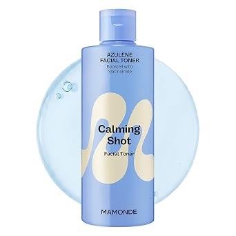 MAMONDE Calming Shot - Tónico facial de azuleno de manzanilla azul | Tónico coreano calmante e hidratante para el cuidado de la piel | Lo mejor para pieles grasas/combinadas