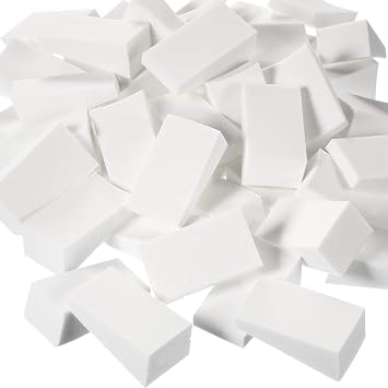 TecUnite 100pcs esponja de maquillaje cosmética sin látex cuña a granel
