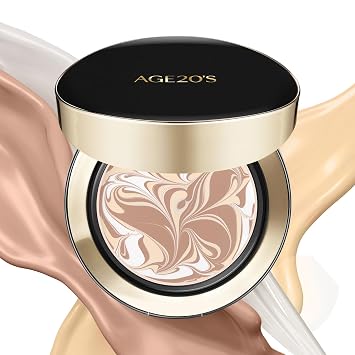 AGE20'S Signature Essence Pact SPF 50+ | Paquete de 1 | 23W BEIGE | Base crema, acabado húmedo, cobertura natural | Base de cojín coreana