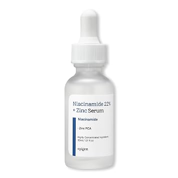 Niacinamida 22% + suero de zinc para cara, reductor de poros, disminuye el acné, equilibrio de la piel, reducción de poros, cuidado de la piel coreano, 1 onza