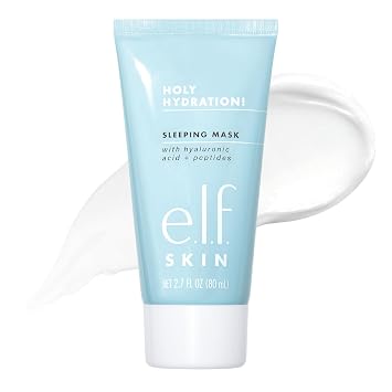 e.l.f. SKIN Holy Hydration! Máscara para dormir, hidratante y rellena, máscara facial de doble uso para dormir o enjuagar, alivia la piel con una fórmula cremosa