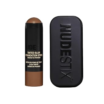Nudestix Tinted Blur Foundation Stick – Cream-to-Powder Lightweight Makeup for Blurring Pores, Blemishes & Fine Lines | Natural-Matte Finish with Light-Reflecting Pigments