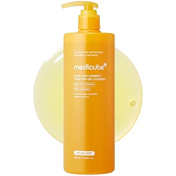 medicube Gel limpiador de espuma de gelatina de cúrcuma de ácido kójico