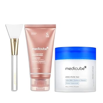 medicube Best Skincare Duo - Almohadillas cero poros, máscara de colágeno