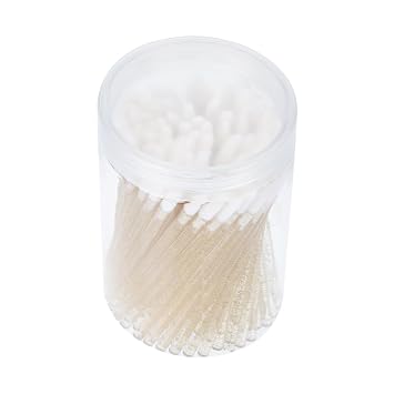100 aplicadores desechables de pincel de maquillaje para lápiz labial con asas de cristal, puntas flocadas suaves, aplicador de brillo de labios portátil para mujeres y uso profesional de
