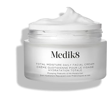 Medik8 Total Moisture Daily Facial Cream - Hydrating Peptide Face Moisturizer with Hyaluronic Acid - Face Cream Supports Skin Barrier - 1.6 oz