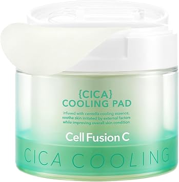 Cell Fusion C Post Alpha Cica - Almohadilla de tóner coreana para aliviar el enrojecimiento y enfriar | Centella Asiatica y Madecassoside | Hidratante, calmante, suavizante, 70 almohadillas / 6.08 onzas líquidas