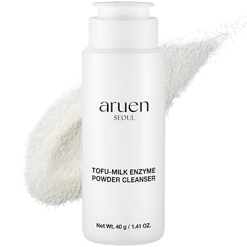 Tofu - Limpiador en polvo de enzima de colágeno - Leche de soja fermentada con colágeno y ácido hialurónico - Polvo exfoliante suave coreano para limpieza profunda y cuidado de los poros (1.41