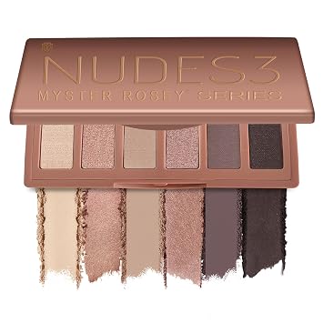 MYSTER ROSEY Mini paleta de sombras de ojos Nudes 3, paletas de sombras de