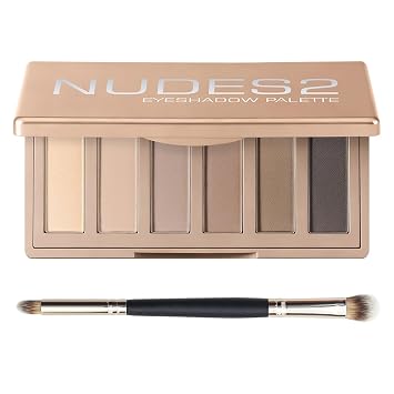 6 mini paletas de sombras de ojos neutros mate con pincel, paleta de sombras de ojos ahumadas en tonos fríos ultra mezclables, textura suave de larga duración