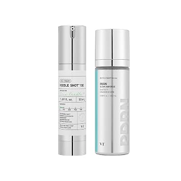 VT COSMETICS Bundle Reedle Shot 100 & PDRN Glow Ampolla, suero de microagujas y niebla facial PDRN
