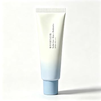 Protector solar orgánico SPF 50+ PA ++++, protector solar coreano para el cuidado de la piel, protector solar facial diario de 1.7 fl oz para viajes, protector solar esencial de playa, sin