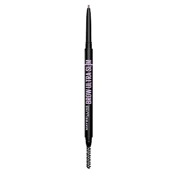 Maybelline Express - Maquillaje de cejas ultra delgado, lápiz de cejas con punta de precisión y carrete para cejas definidas, marrón suave 255, 1 unidad