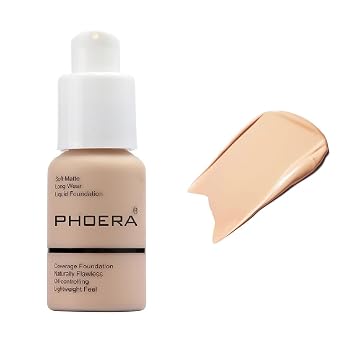 PHOERA - Base base líquida mate suave impecable 102 Nude Foundation, 1 fl