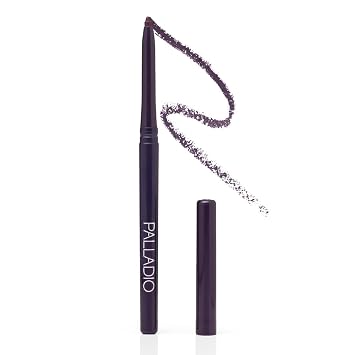 Palladio Delineador de Ojos Retráctil Impermeable, Color Ricamente Pigmentado y Cremoso, Lápiz Delineador de Ojos Deslizante Giratorio, Aplicación a Prueba de Manchas de Larga Duración, Uso Durante