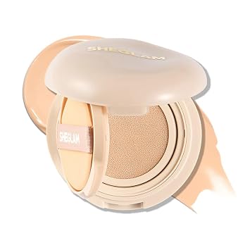 SHEGLAM Lock & Go - Base de cojín de larga duración, suave, mate, sin peso, impermeable, para maquillaje de base impecable, porcelana