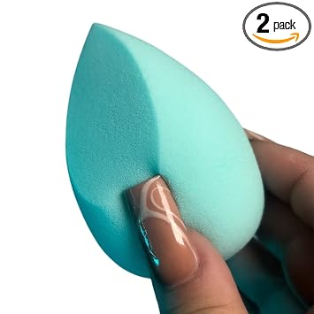 ISOCLEAN Esponja de maquillaje cosmética DUO, juego de esponjas de belleza para aplicación de maquillaje de base líquida, corrector, rubor, crema y polvo, licuadora en forma de lágrima para un fácil