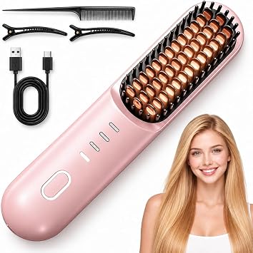 Go Brush Pro para cabello corto 2026, cepillo alisador de cabello