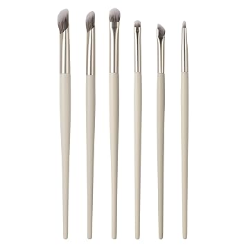 6Pcs Eye Brush Set, Soft Synthetic, Eyeshadow Blend & Eyeliner Precision