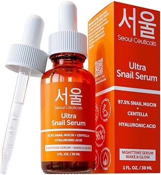 SeoulCeuticals Cuidado de la piel coreano 97.5% Snail Mucin Serum para Face