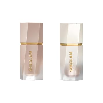 SHEGLAM Resaltador líquido Glow Bloom – Vanilla Frost+SHEGLAM Sun Sculpt Cool Toned Liquid Contorno - Soft Tan