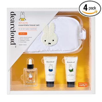 dearcloud Miffy Korean Skin Care Travel Set - 4 piezas esenciales
