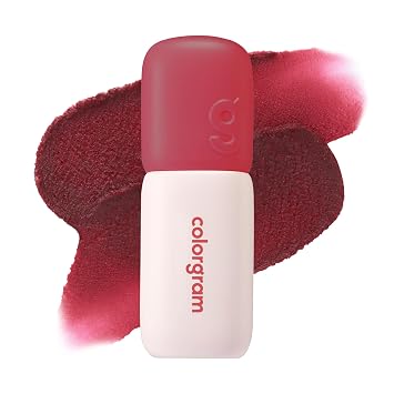 COLORGRAM NUDE BLUR TINT 09 RED BOMB | Maquillaje K-Beauty, mancha mate de enfoque suave para labios, 2 en 1 para labios y mejillas