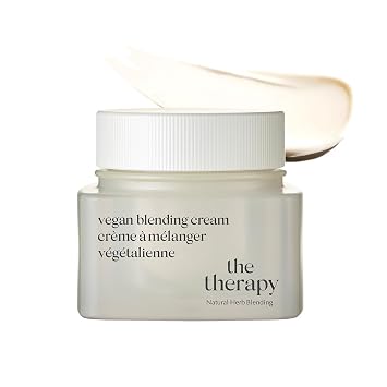 The Face Shop The Therapy Vegan Blending Cream Crema hidratante facial – Calmante, antienvejecimiento, antiarrugas, crema reafirmante – Recargable – Crema facial ideal para pieles sensibles y secas – Cuidado de la piel coreano