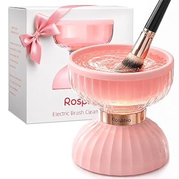 Máquina limpiadora de brochas de maquillaje recargable con luz