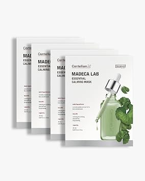 CENTELLIAN 24 Madeca Mask (Extra Calmante, 24 piezas) - Hoja de mascarilla facial para ultra calmante, calmante para pieles sensibles y propensas al acné con centella asiática, TECA, niacinamida