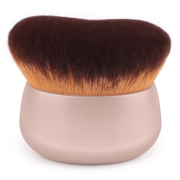 75MM Cepillo autobronceador Kabuki extra grande – Cerdas veganas ultra suaves y densas para maquillaje corporal, bronceador y base – Aplica mousse bronceadora, loción y autobronceador