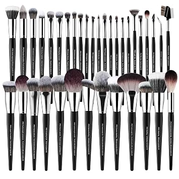 Bueart Design Juego de 36 brochas de maquillaje de grado profesional con súper soporte, para entusiastas de la belleza y profesionales más exigentes del maquillaje, hecho a mano para tu instrumento definitivo para un arte impecable y profesional
