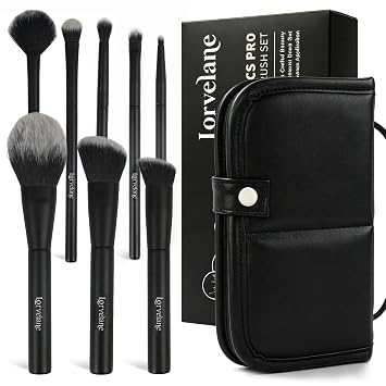 Juego de 8 brochas de maquillaje de viaje con bolsa, ideal para