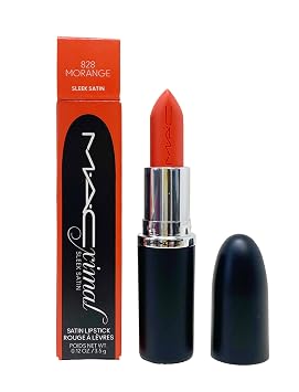 MAC Cosmetics Ximal Sleek Satin Lipstick - 828 Morange (naranja brillante) 0.12 oz / 3.5 g