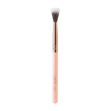 Luxie Brocha de mezcla de oro rosa 237 – Brocha para sombra de ojos para aplicar colores de transición – Mezcla líneas duras para un aspecto impecable de sombra de ojos – 1 unidad