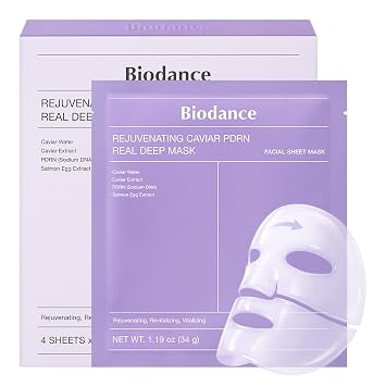 BIODANCE Mascarilla profunda PDRN de caviar rejuvenecedor, mascarilla facial de hidrogel durante la noche, reafirmante de la piel, resplandor, mejora la recuperación de la piel, cuidado de la piel