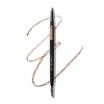LAURA GELLER NEW YORK INKcredible - Lápiz impermeable para cejas, brocha para mezclar, relleno de cejas de larga duración (rubio 01)