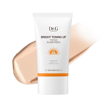 Dr.G Bright Toning Up Protector solar tintado SPF 45, 1.69 fl oz